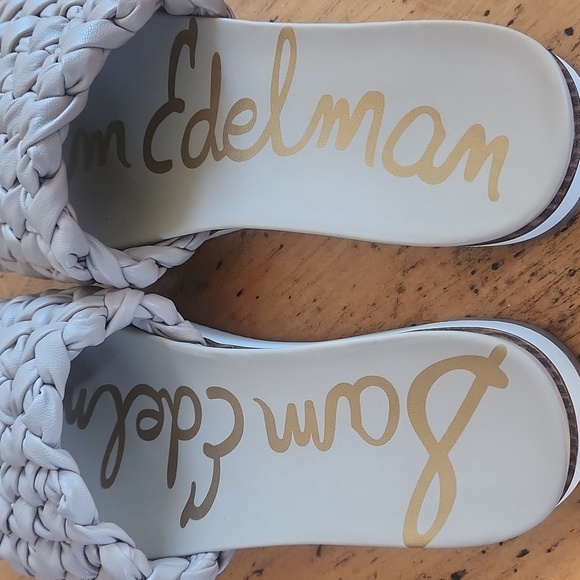 Sam Edelman Ainslie Braided Size 9.5 Slide Sandal Platform Desert Beige - Picture 7 of 10